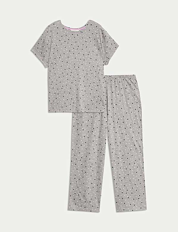 Cotton Rich Printed Cropped Pyjama Set - MX