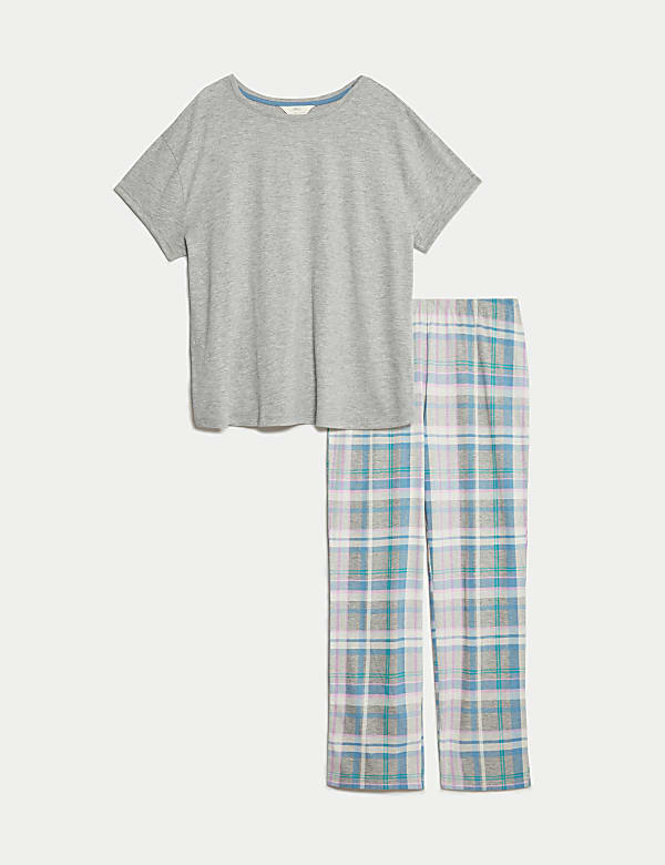 Cotton Rich Leaf Print Pyjama Set - KG