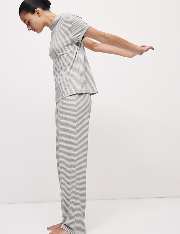 Cotton Rich Leaf Print Pyjama Set - SK