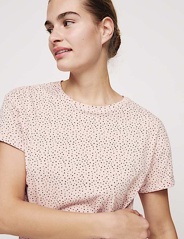Cotton Rich Printed Cropped Pyjama Set