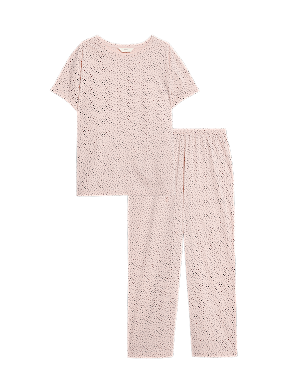 Cotton Rich Printed Cropped Pyjama Set