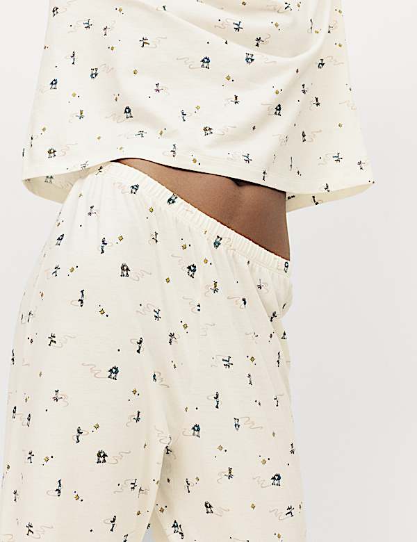 Pure Cotton Printed Pyjama Set - US