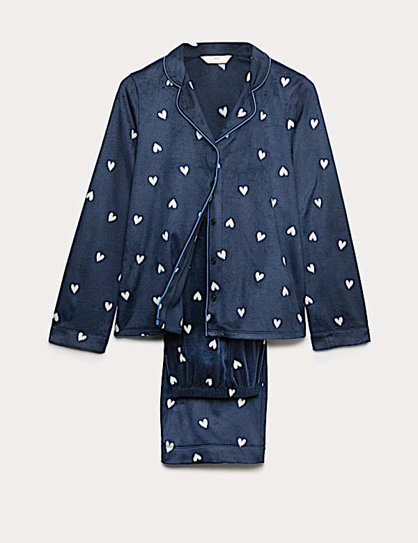 Printed Fleece Pyjama Set - US