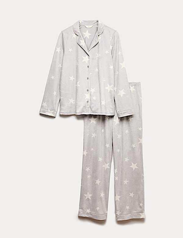 Printed Fleece Pyjama Set - ES
