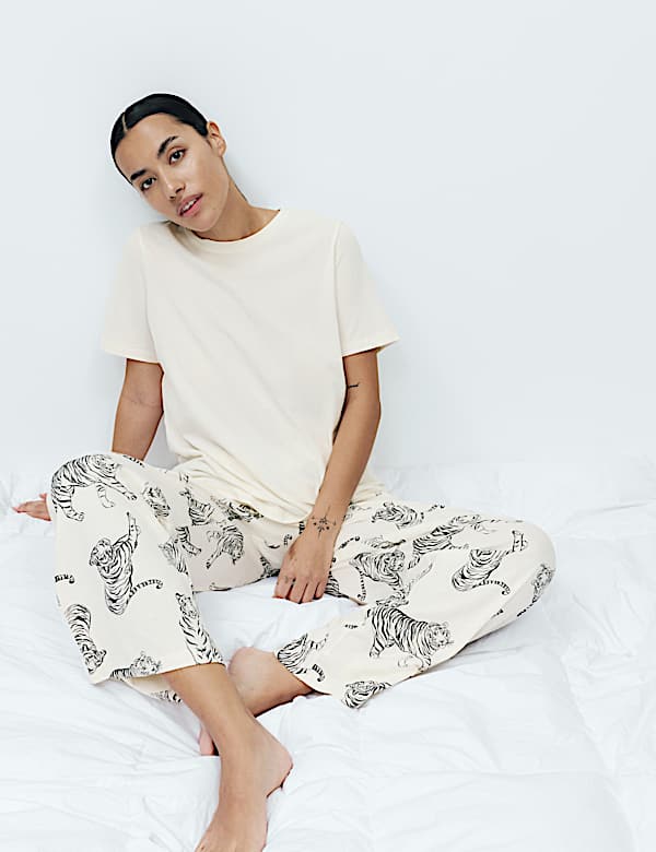 Pure Cotton Printed Pyjama Set - US