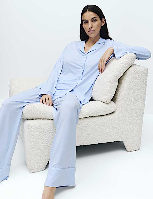 Soft Touch Printed Revere Pyjama Set