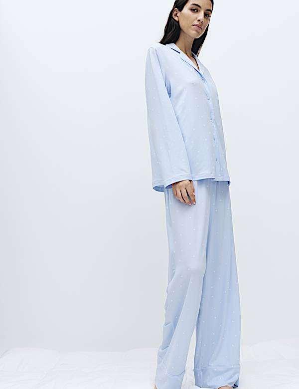 Soft Touch Printed Revere Pyjama Set - US