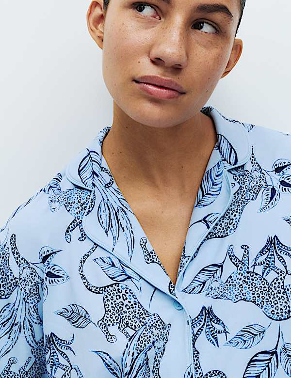 Soft Touch Printed Revere Pyjama Set