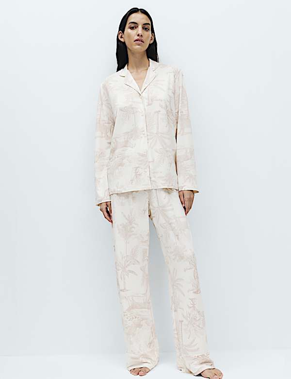 Soft Touch Printed Revere Pyjama Set - US