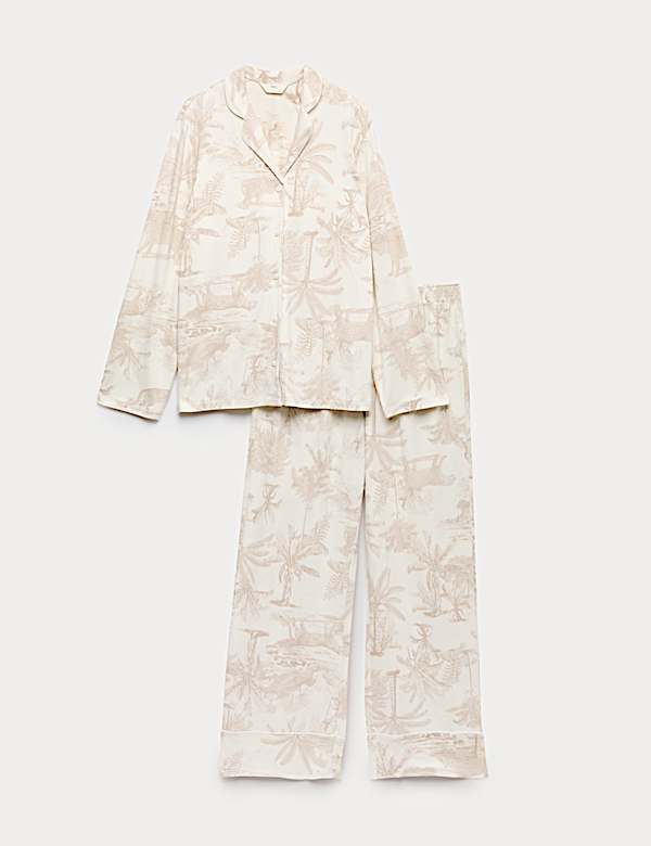 Soft Touch Printed Revere Pyjama Set - US