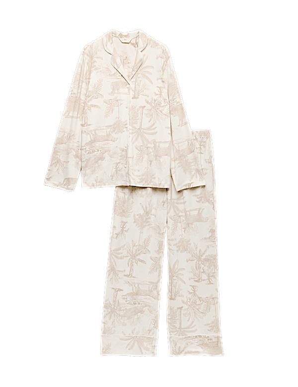 Soft Touch Printed Revere Pyjama Set