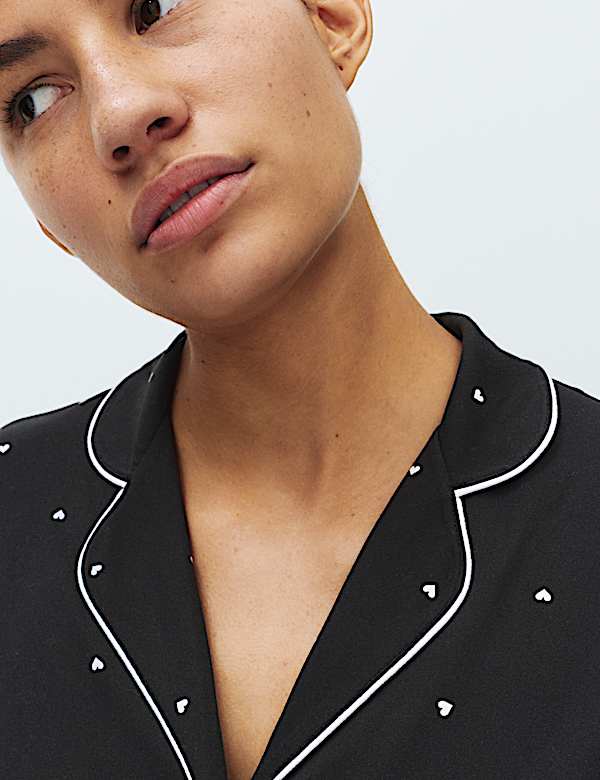 Soft Touch Printed Revere Pyjama Set