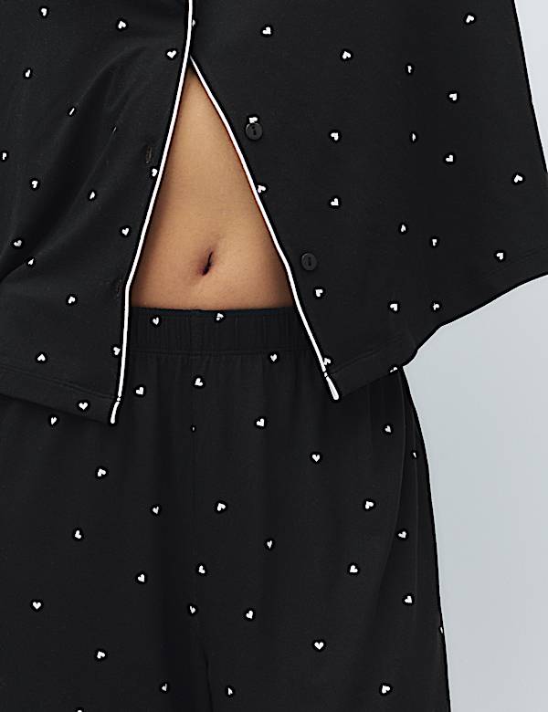 Soft Touch Printed Revere Pyjama Set