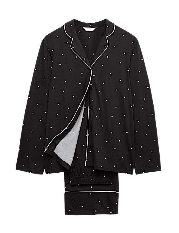 Soft Touch Printed Revere Pyjama Set