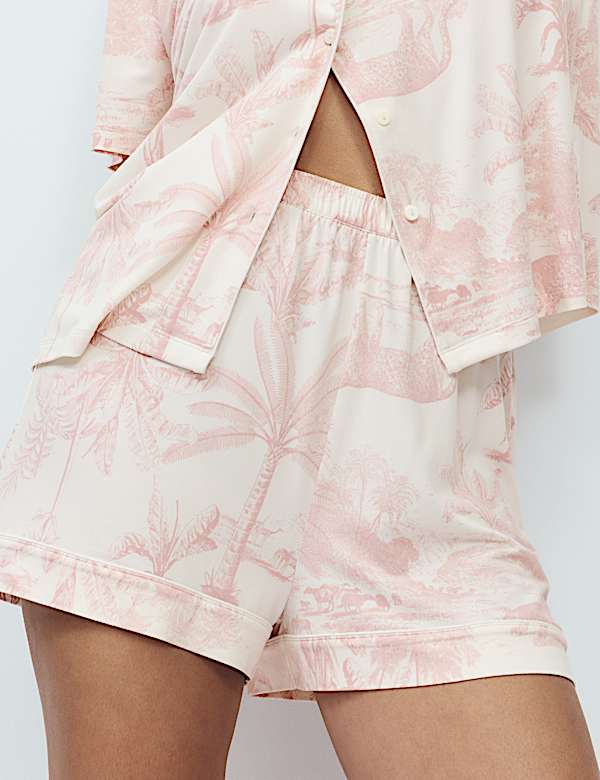 Soft Touch Printed Revere Shortie Set - US