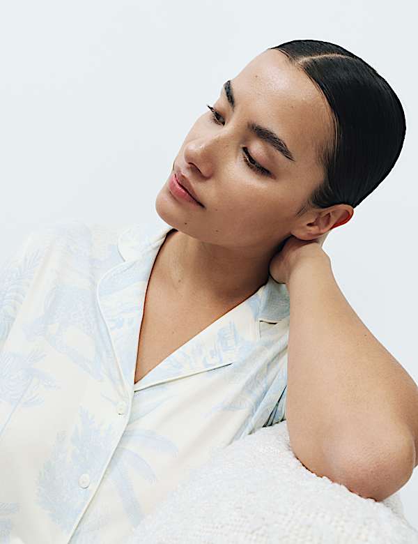 Soft Touch Printed Revere Shortie Set - NZ