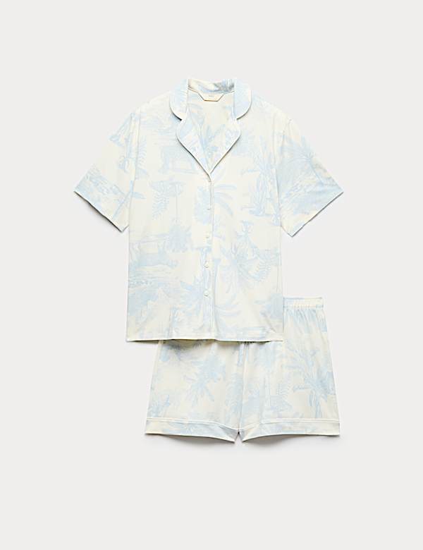 Soft Touch Printed Revere Shortie Set - NZ