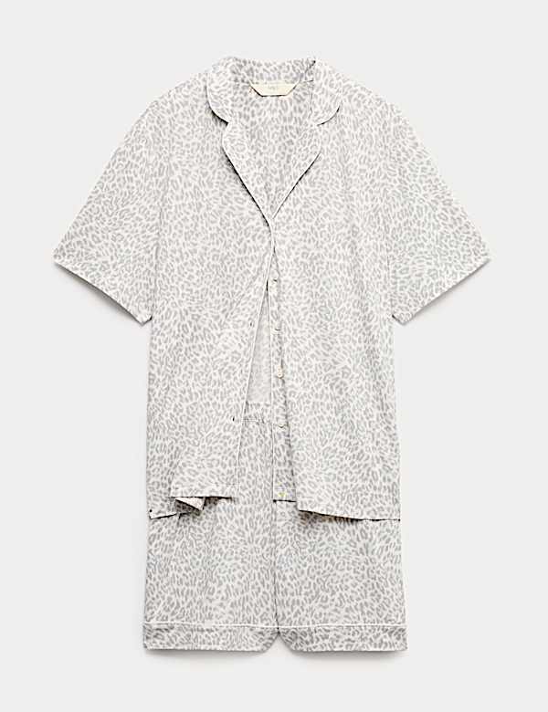 Soft Touch Printed Revere Shortie Set - MV