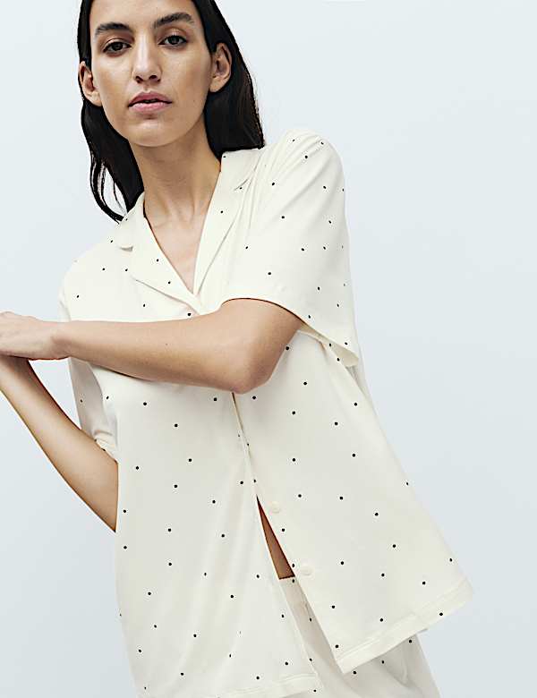 Soft Touch Printed Revere Shortie Set - NZ