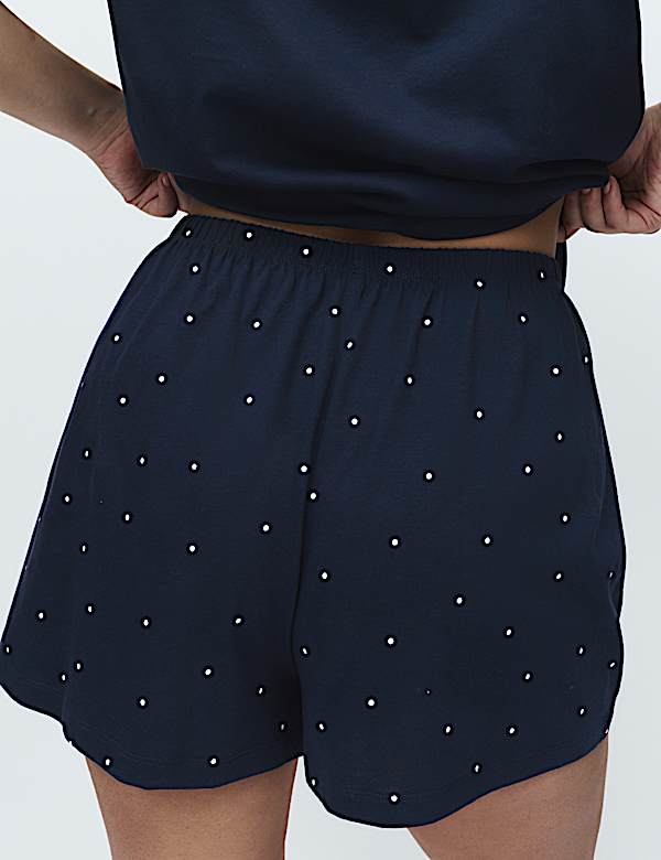 Shortie-Set mit hohem Baumwollanteil und Muster - AT