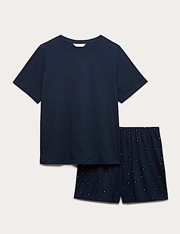 Shortie-Set mit hohem Baumwollanteil und Muster - AT