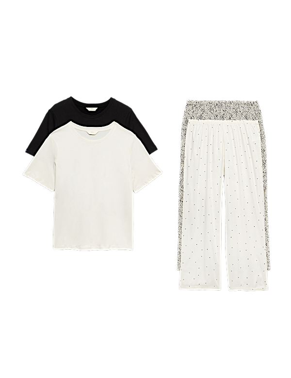 2 Pack Cotton Rich Jersey Printed Pyjama Sets