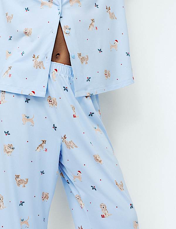 Soft Touch Printed Revere Pyjama Set