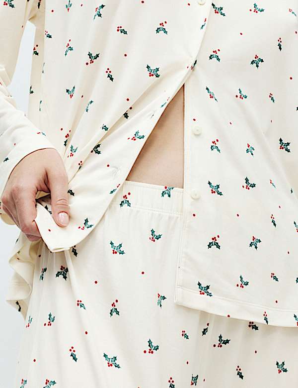 Soft Touch Printed Revere Pyjama Set