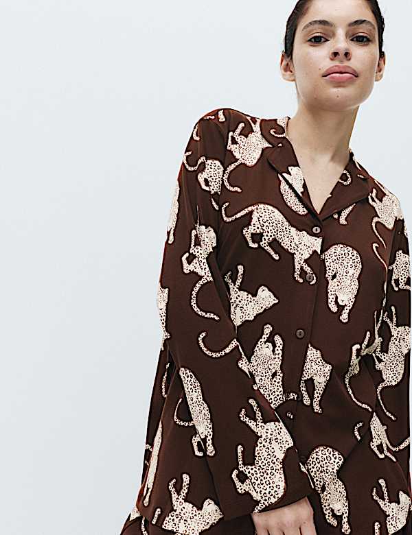 Soft Touch Patterned Revere Pyjama Set - AL