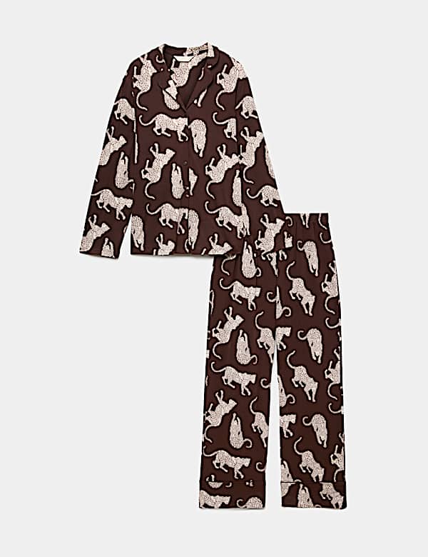 Soft Touch Patterned Revere Pyjama Set - AL
