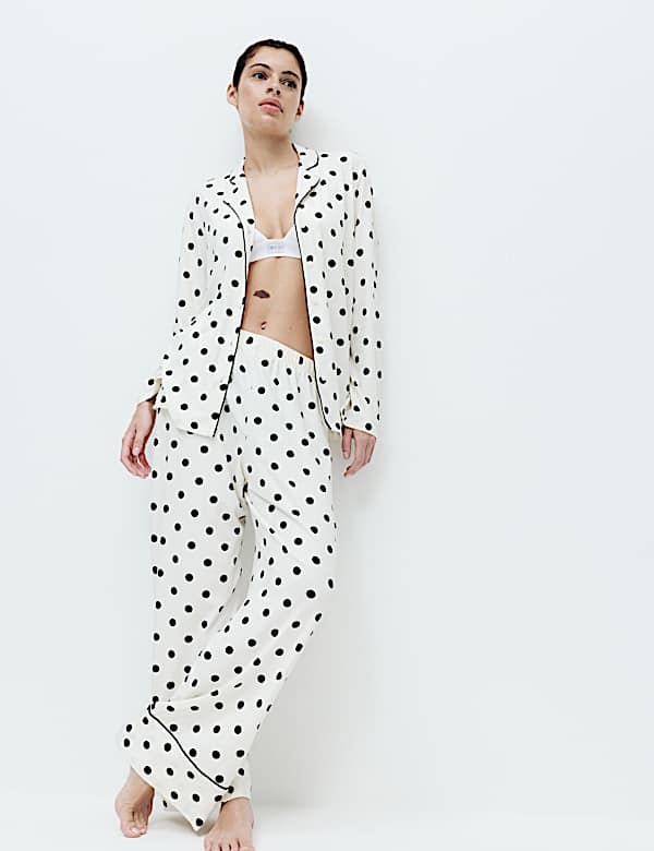 2 Pack Soft Touch Polka Dot Pyjama Sets - TW