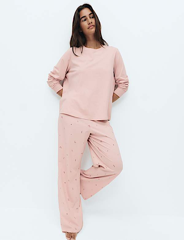 Pure Cotton Printed Pyjama Set - UA