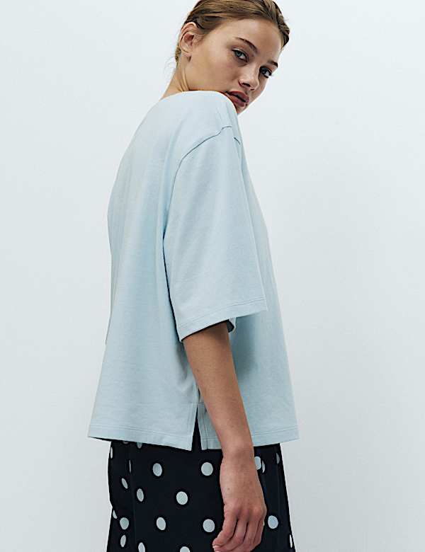 Pure Cotton Printed Drop Shoulder Pyjama Set - CN