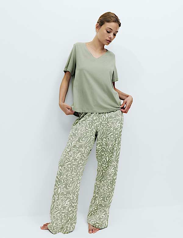 Pure Cotton Checked Long Pyjama Set - AU