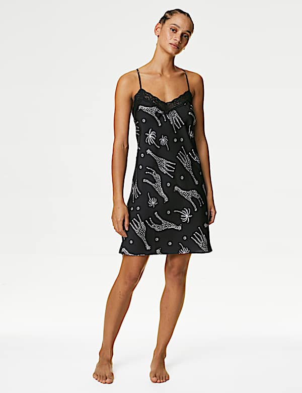 Dream SatinTM Giraffe Print Chemise