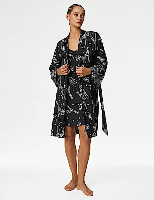 Dream SatinTM Giraffe Print Chemise