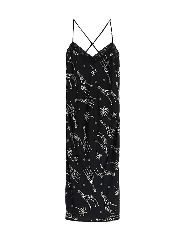 Dream Satin™ Giraffe Print Long Chemise