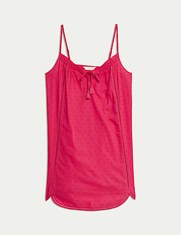 Pure Cotton Dobby Tie Front Chemise - VN