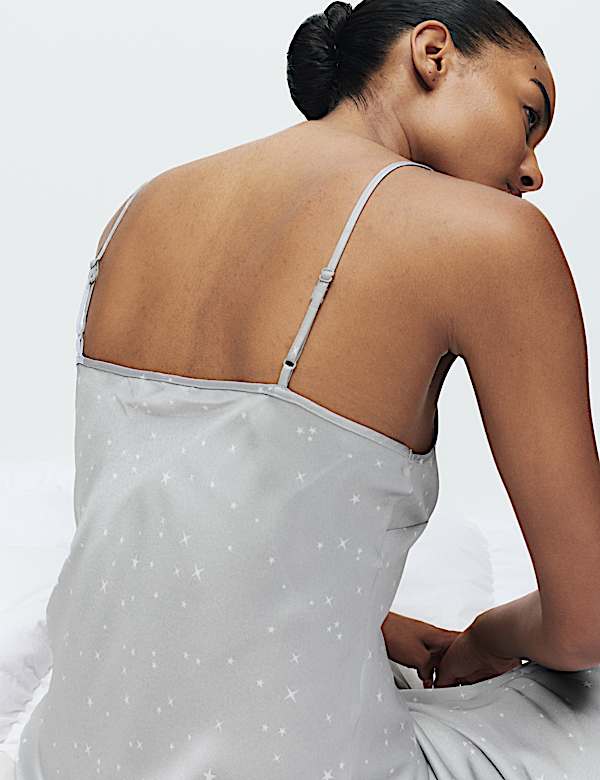 Satin Star Print Chemise