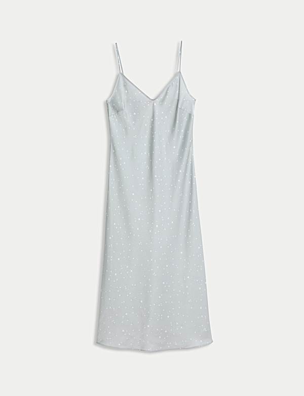 Satin Star Print Chemise - AT