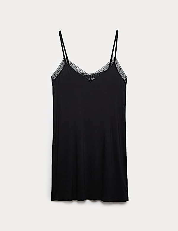 Lace Trim Chemise - CZ