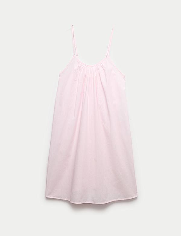 Pure Cotton Striped Short Chemise - FR