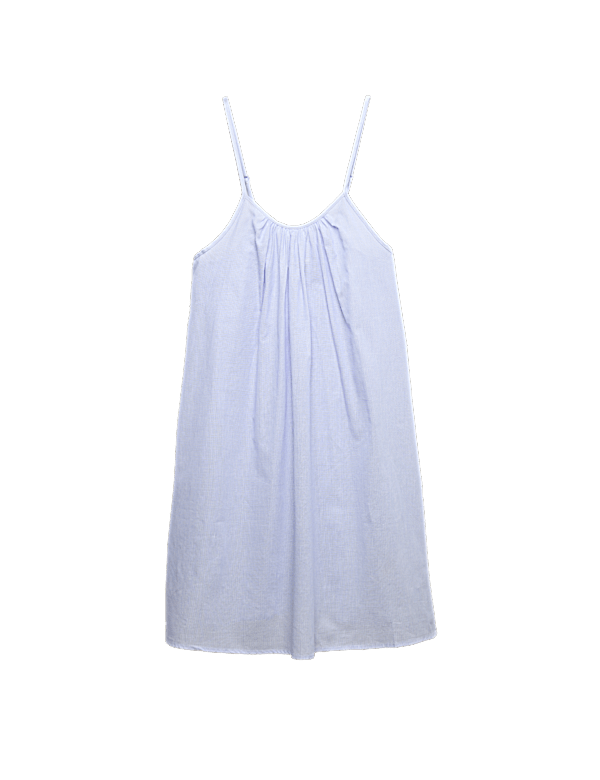 Pure Cotton Striped Short Chemise