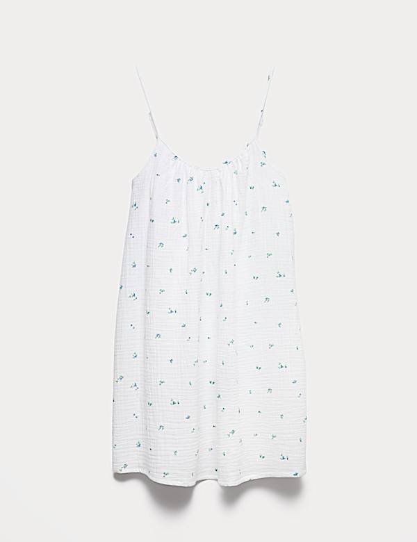 Muslin Printed Short Chemise - BN