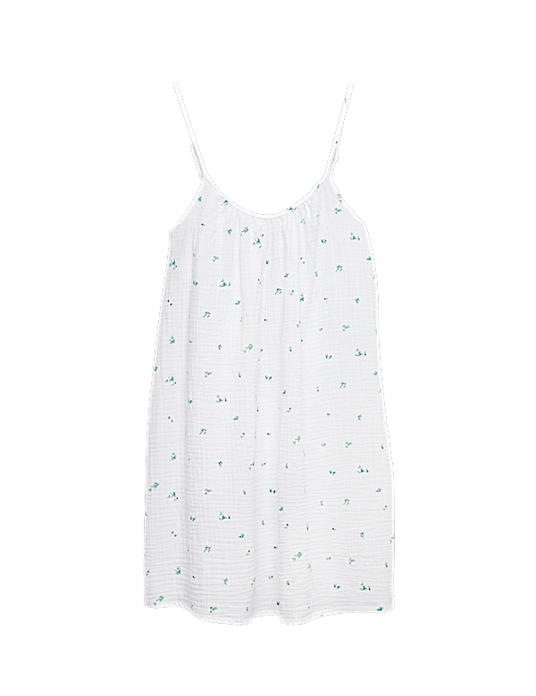 Muslin Printed Short Chemise