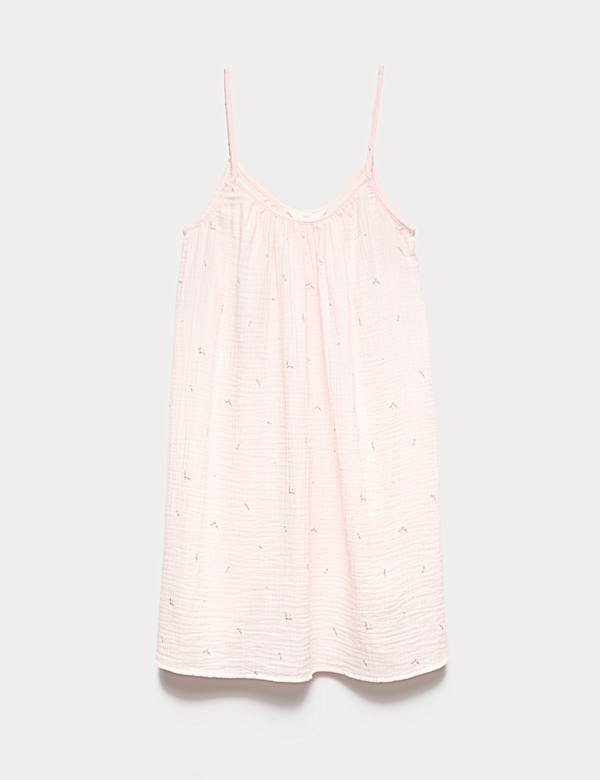 Chemisier &agrave; motif floral en mousseline 100 % coton - CA