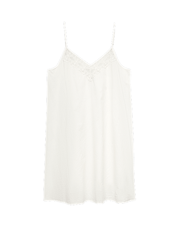 Pure Cotton Lace Trim Chemise