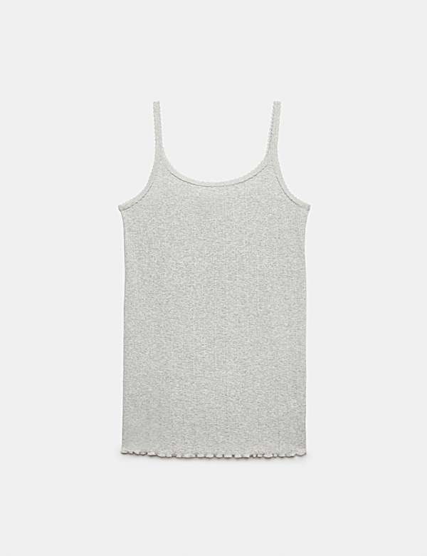 Cotton Blend Pointelle Short Chemise - SI