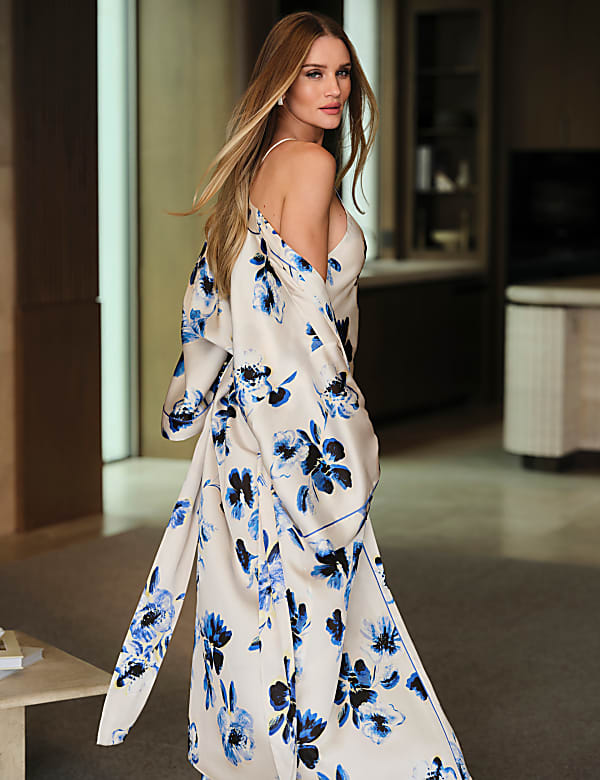 M&s silk dressing gown top