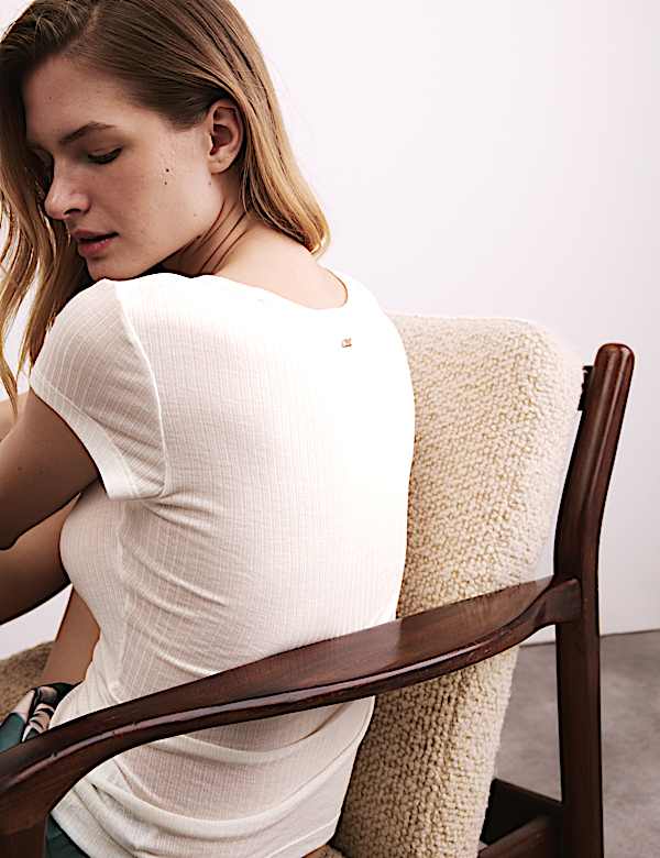 Ribbed Pyjama Top with Wool - HU